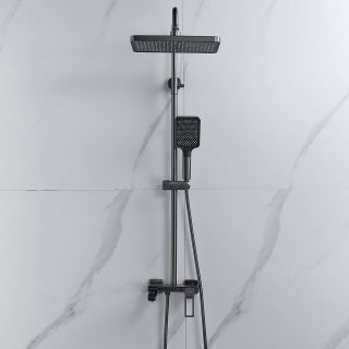 Душевая стойка Shevanik S6826T оружейная сталь